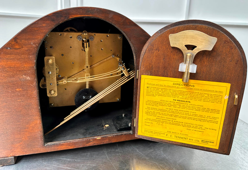 Vintage Art Deco Enfield Hammer Strike Pendulum Mantel Clock | Adelaide Clocks