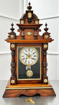 Antique UUU Union Clock Co. Daily Wind Alarm Mantel Clock | Adelaide Clocks