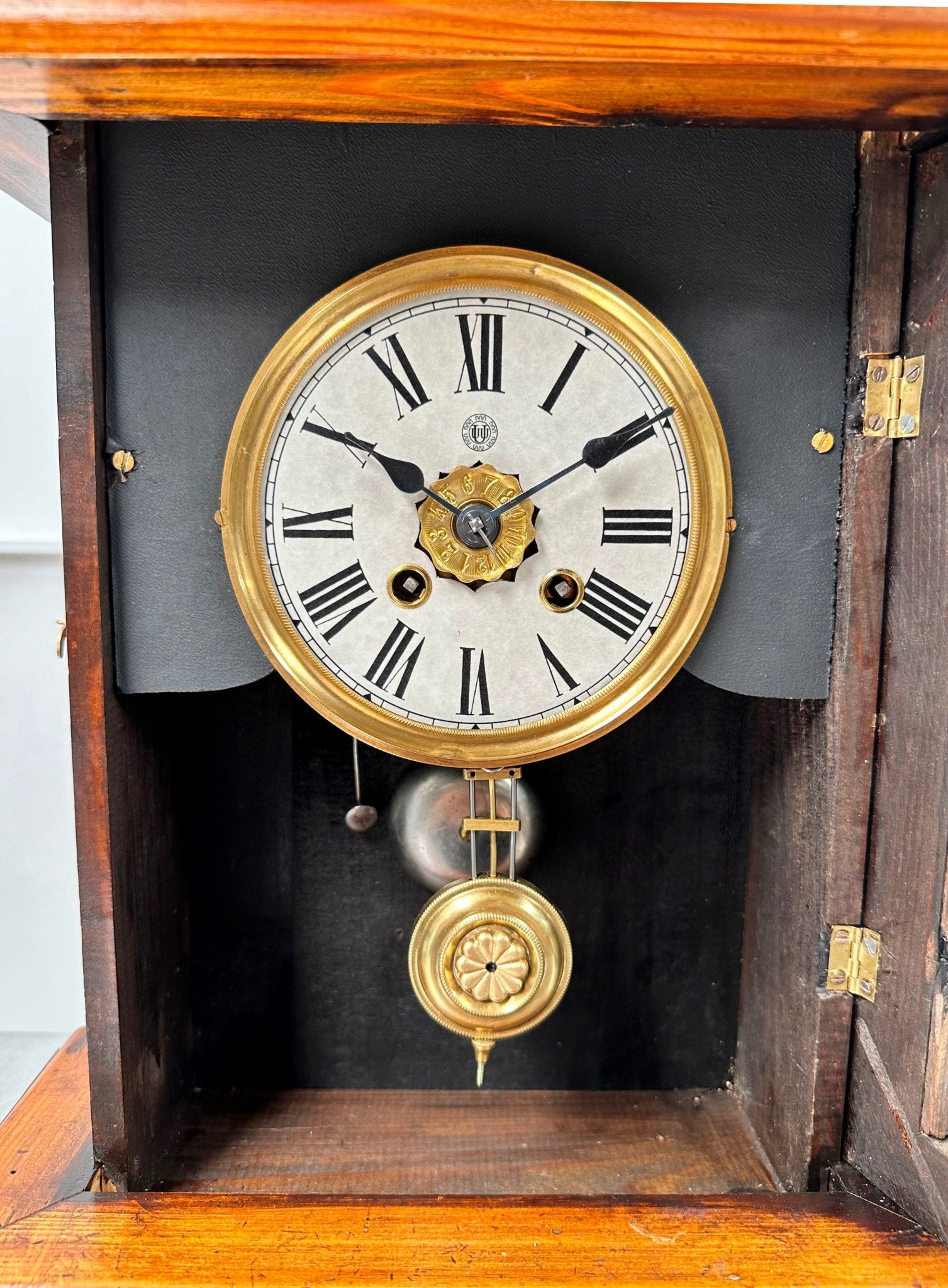 Antique UUU Union Clock Co. Daily Wind Alarm Mantel Clock | Adelaide Clocks