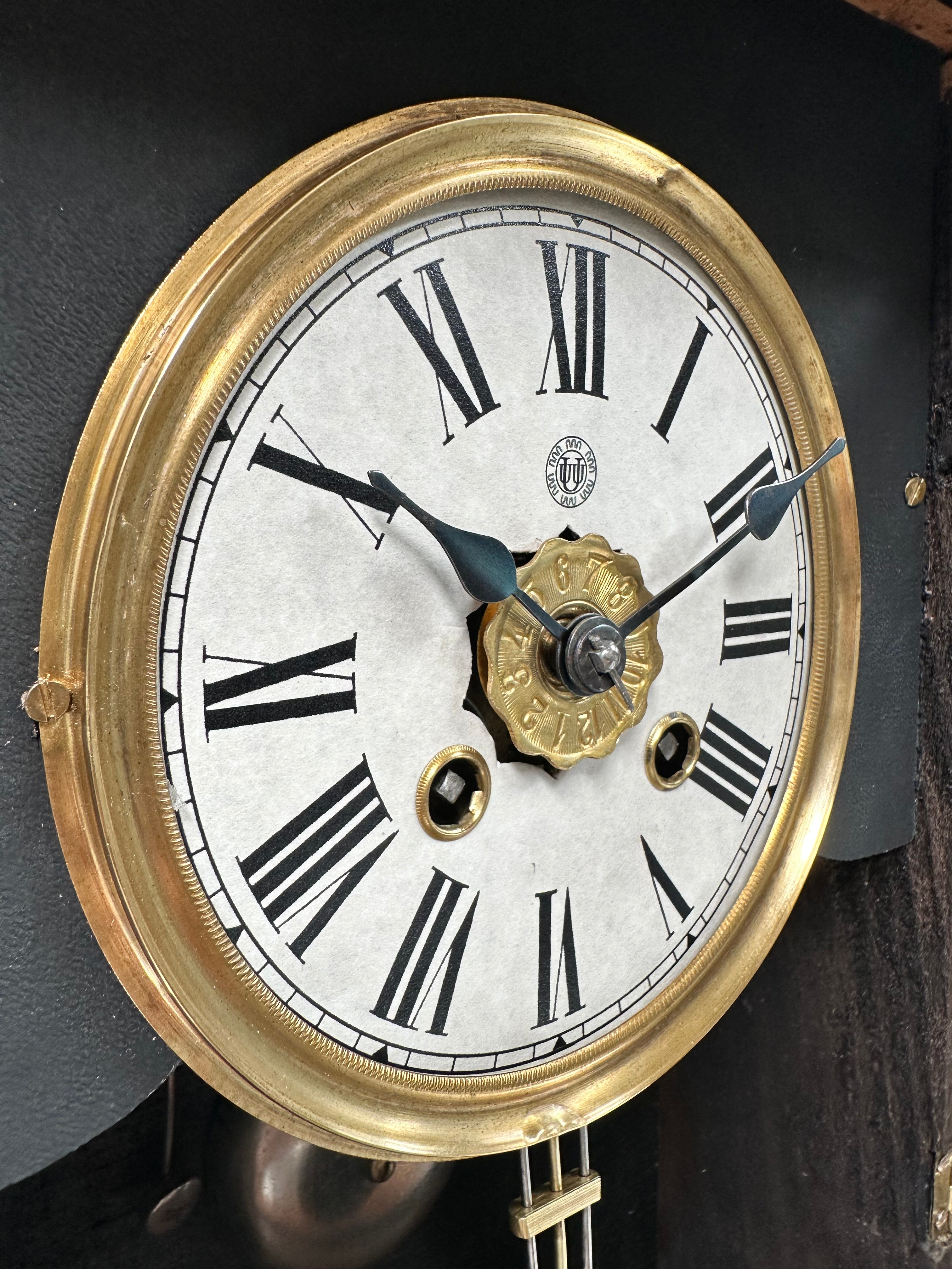 Antique UUU Union Clock Co. Daily Wind Alarm Mantel Clock | Adelaide Clocks