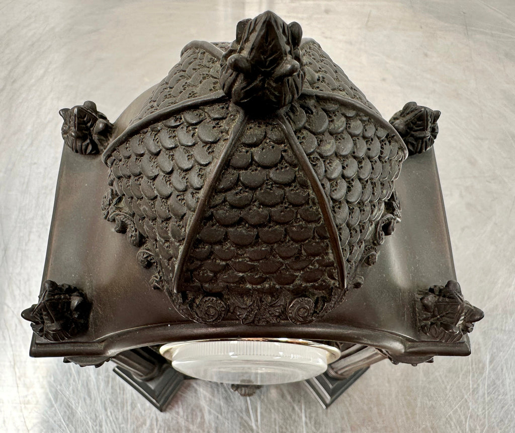 Vintage Genesis Cast BRONZE Battery Mantel Clock  | Adelaide Clocks