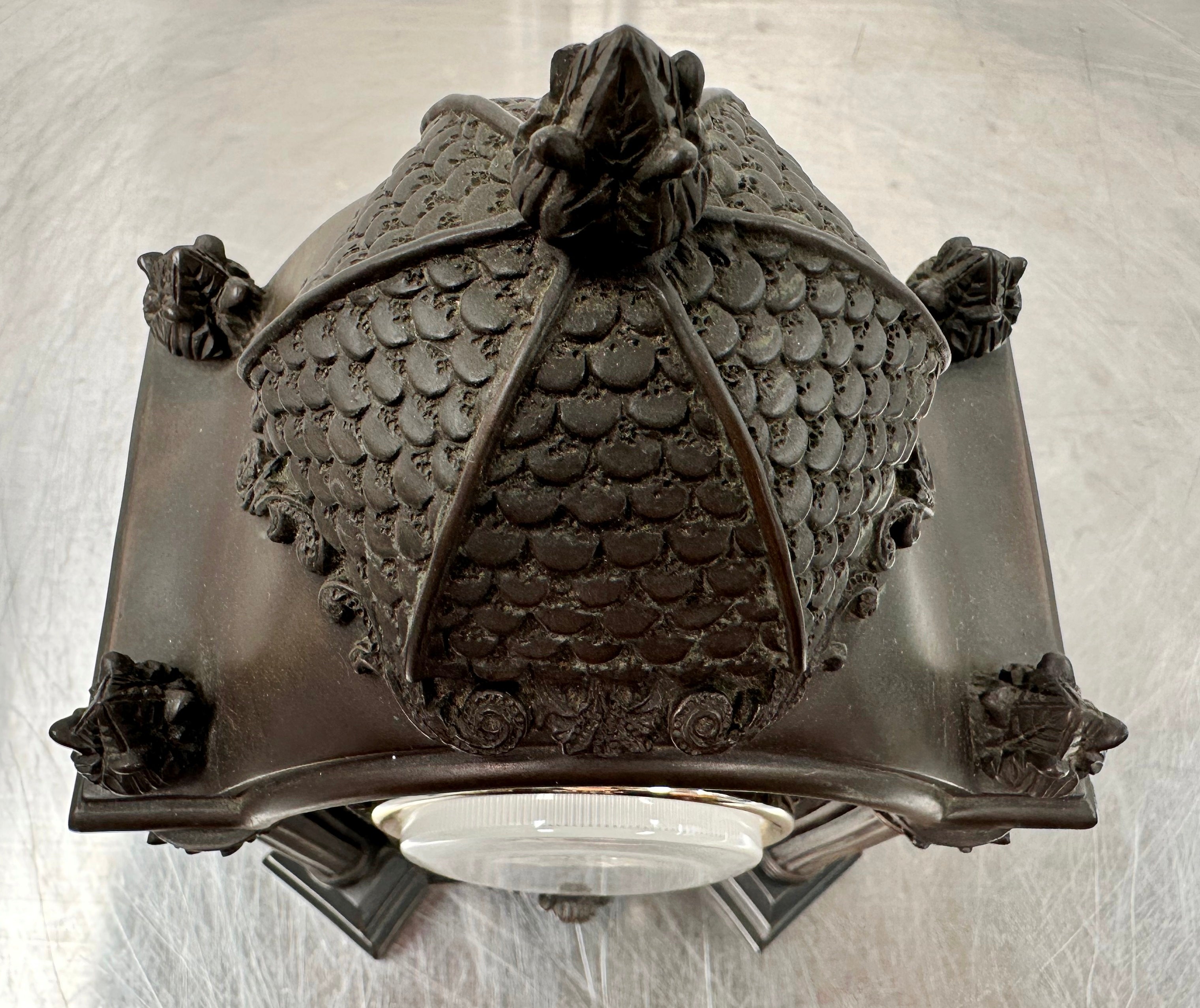 Vintage Genesis Cast BRONZE Battery Mantel Clock  | Adelaide Clocks