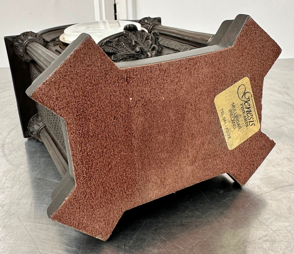 Vintage Genesis Cast BRONZE Battery Mantel Clock  | Adelaide Clocks