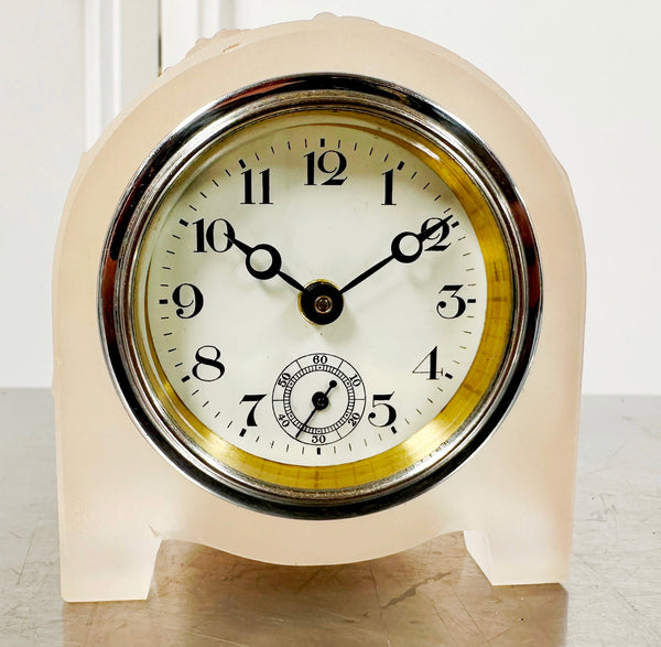 Vintage Transparent Glass Petite Mini Desk Clock | Adelaide Clocks