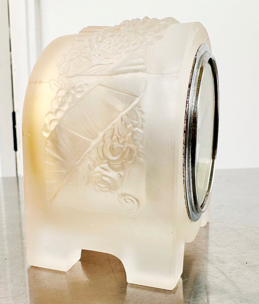 Vintage Transparent Glass Petite Mini Desk Clock | Adelaide Clocks