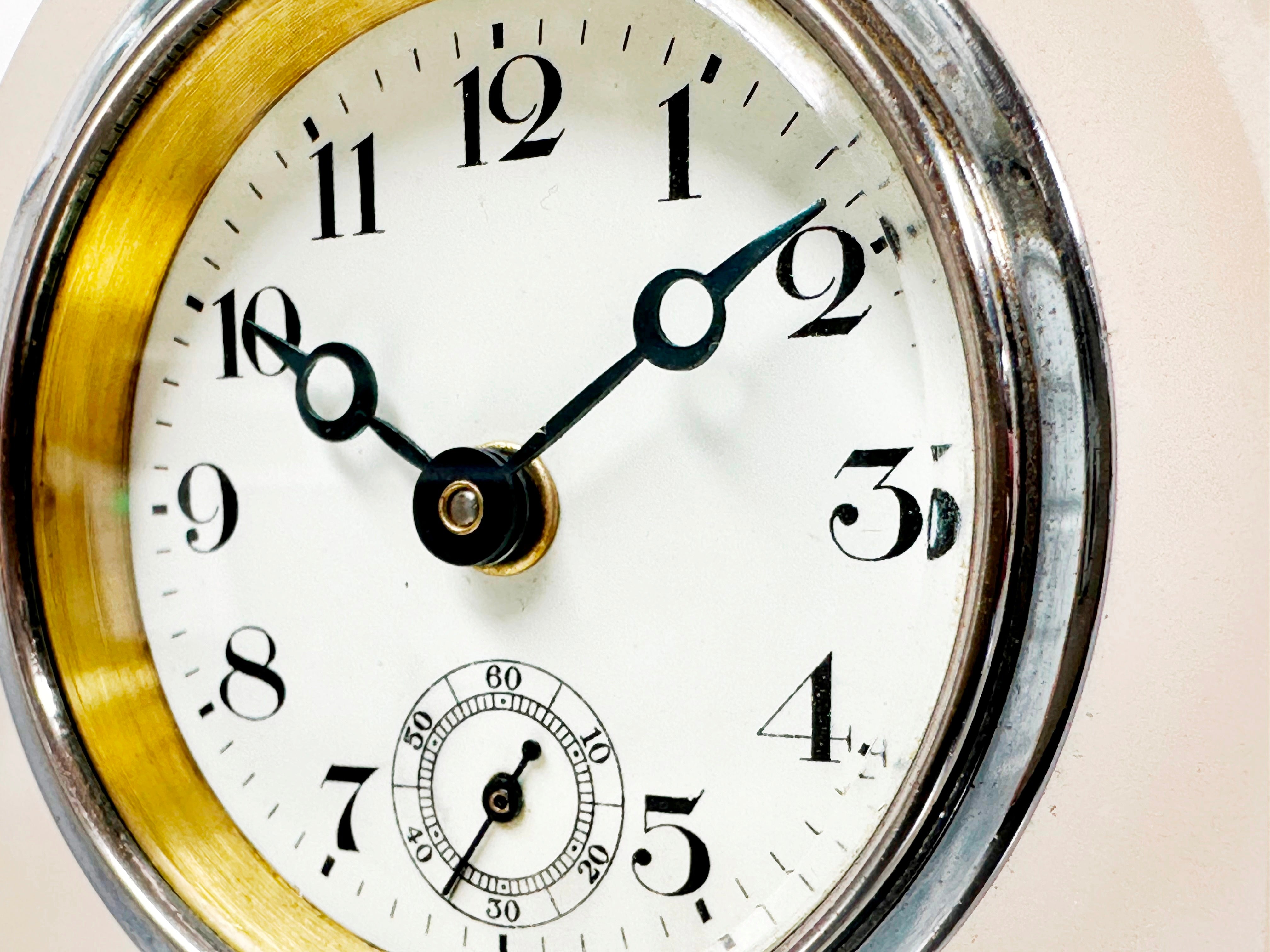 Vintage Transparent Glass Petite Mini Desk Clock | Adelaide Clocks