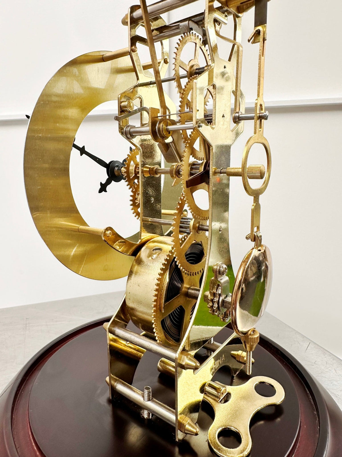 Vintage Skeleton Pendulum Bell Strike Mantel Clock | Adelaide Clocks