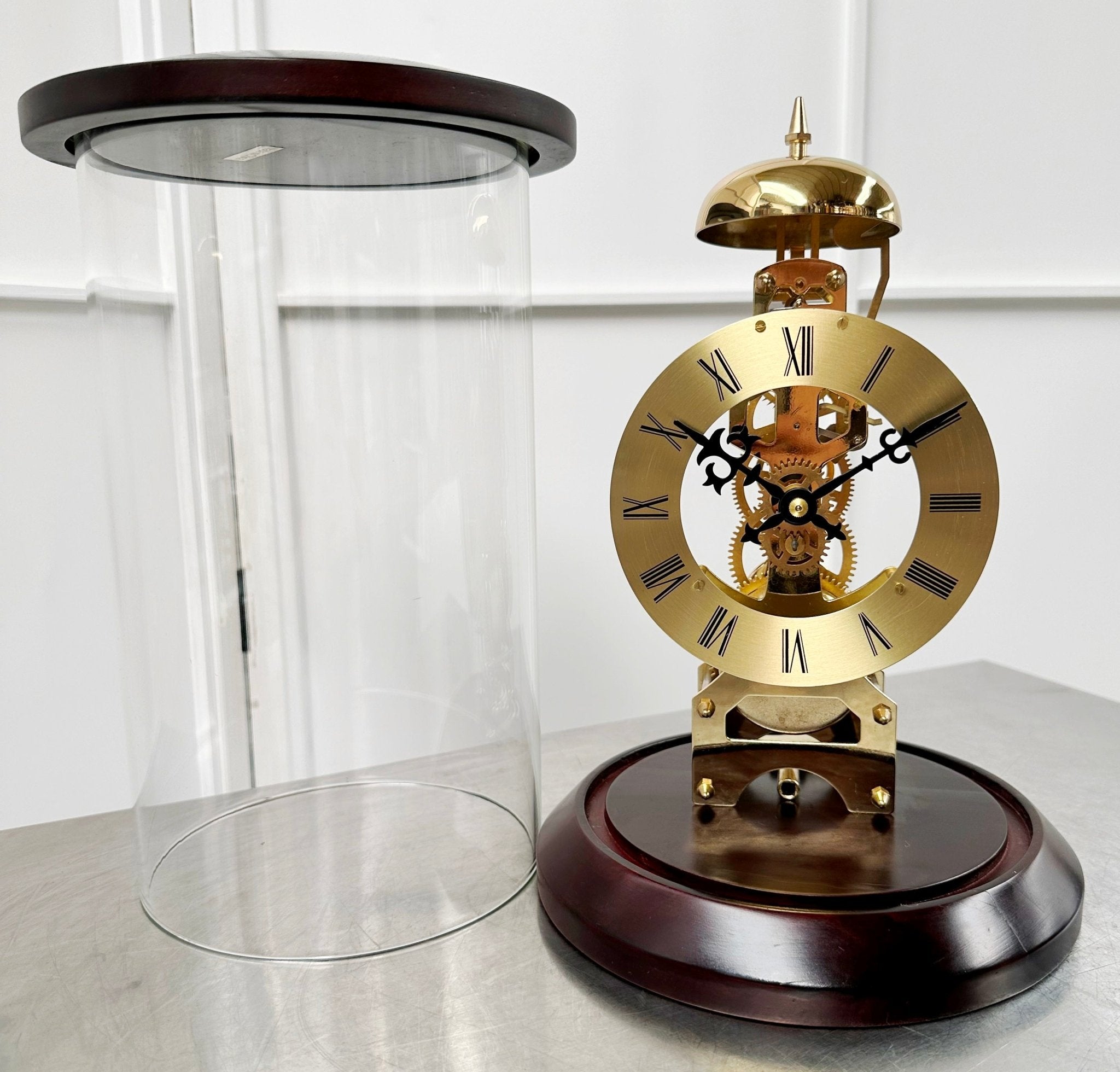 Bell Riots Clock Vintage Skeleton Pendulum Bell Strike Mantel Clock | Adelaide Clocks