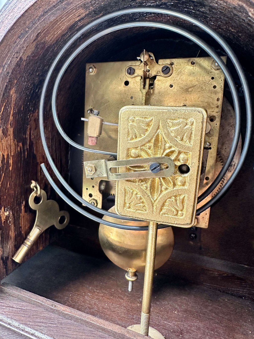 Vintage Gustav Becker Hammer Chime Pendulum Mantel Clock | Adelaide Clocks