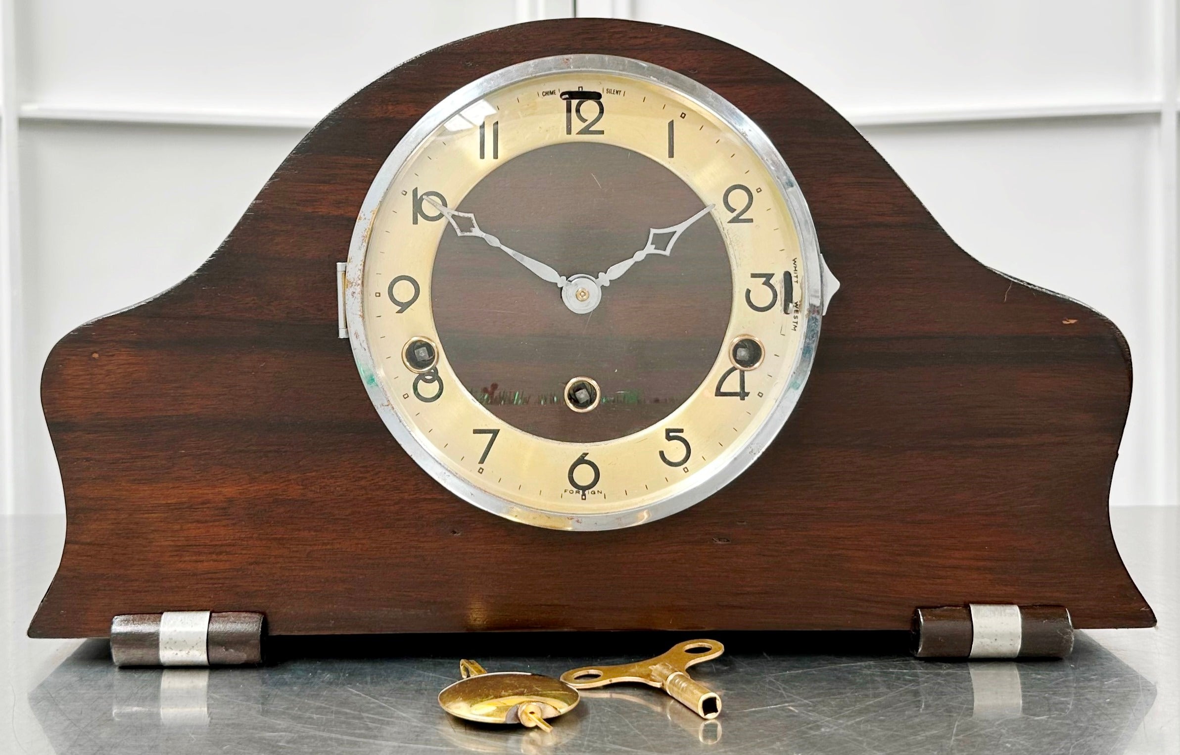 Vintage Art Deco Foreign West & Whitt Chime Mantel Clock | Adelaide Clocks