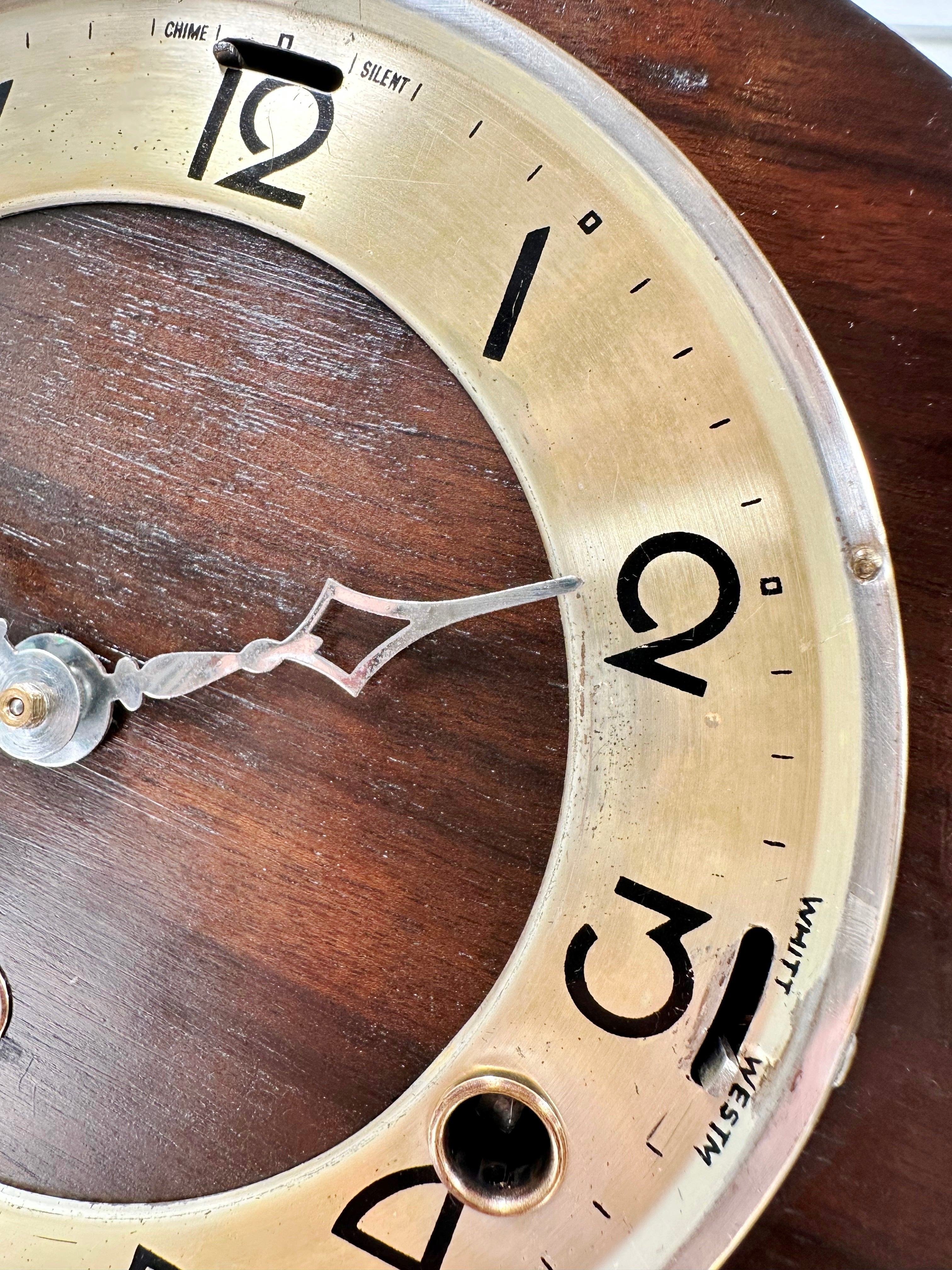 Vintage Art Deco Foreign West & Whitt Chime Mantel Clock | Adelaide Clocks