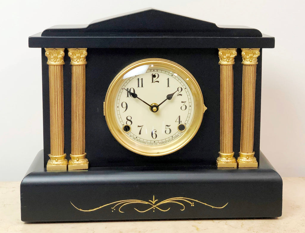 Antique Sessions Battery Mantel Clock | Adelaide Clocks