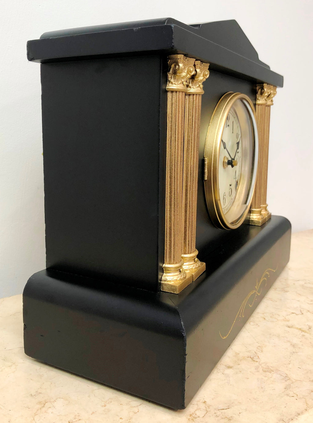 Antique Sessions Battery Mantel Clock | Adelaide Clocks