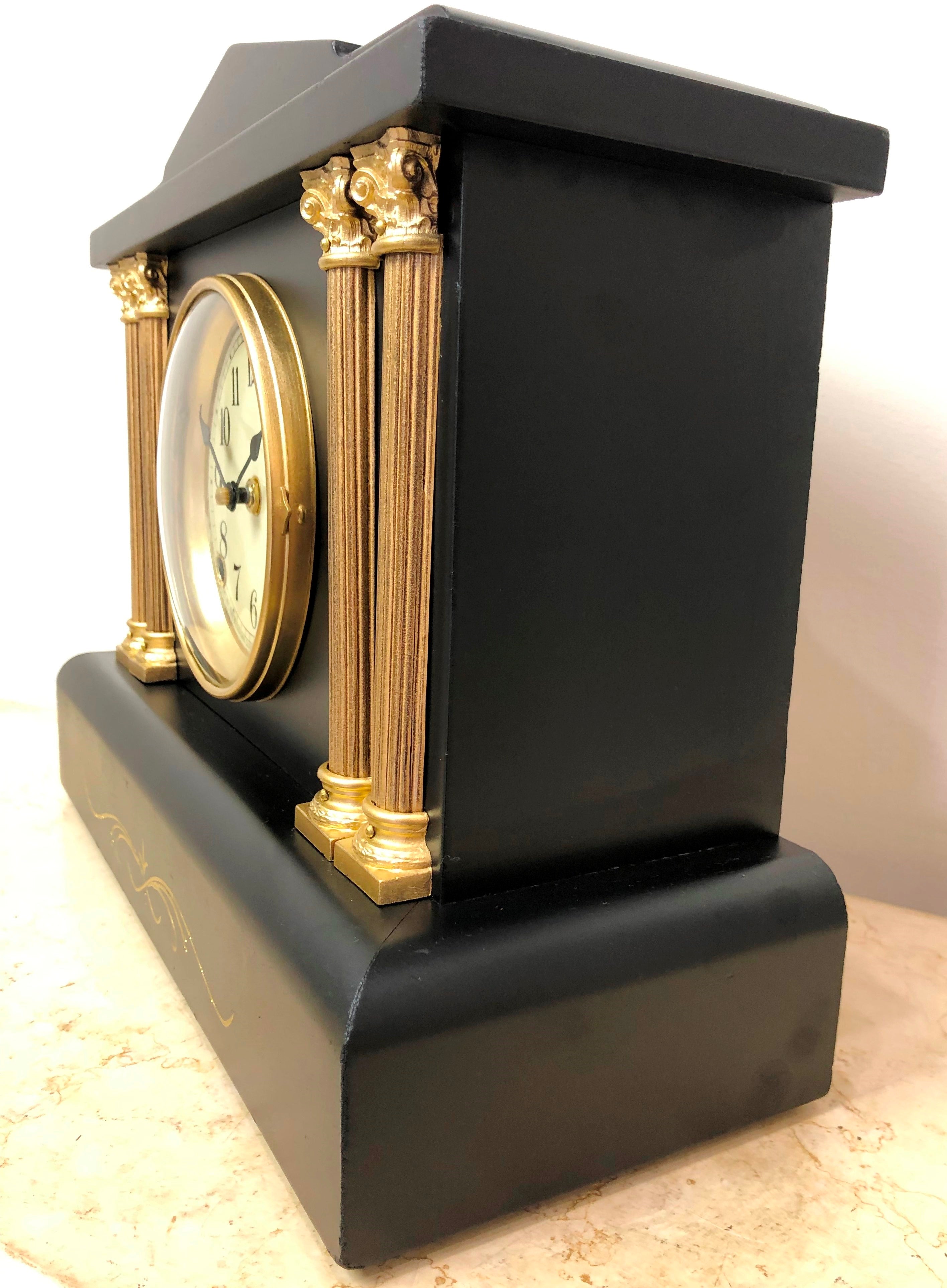 Antique Sessions Battery Mantel Clock | Adelaide Clocks