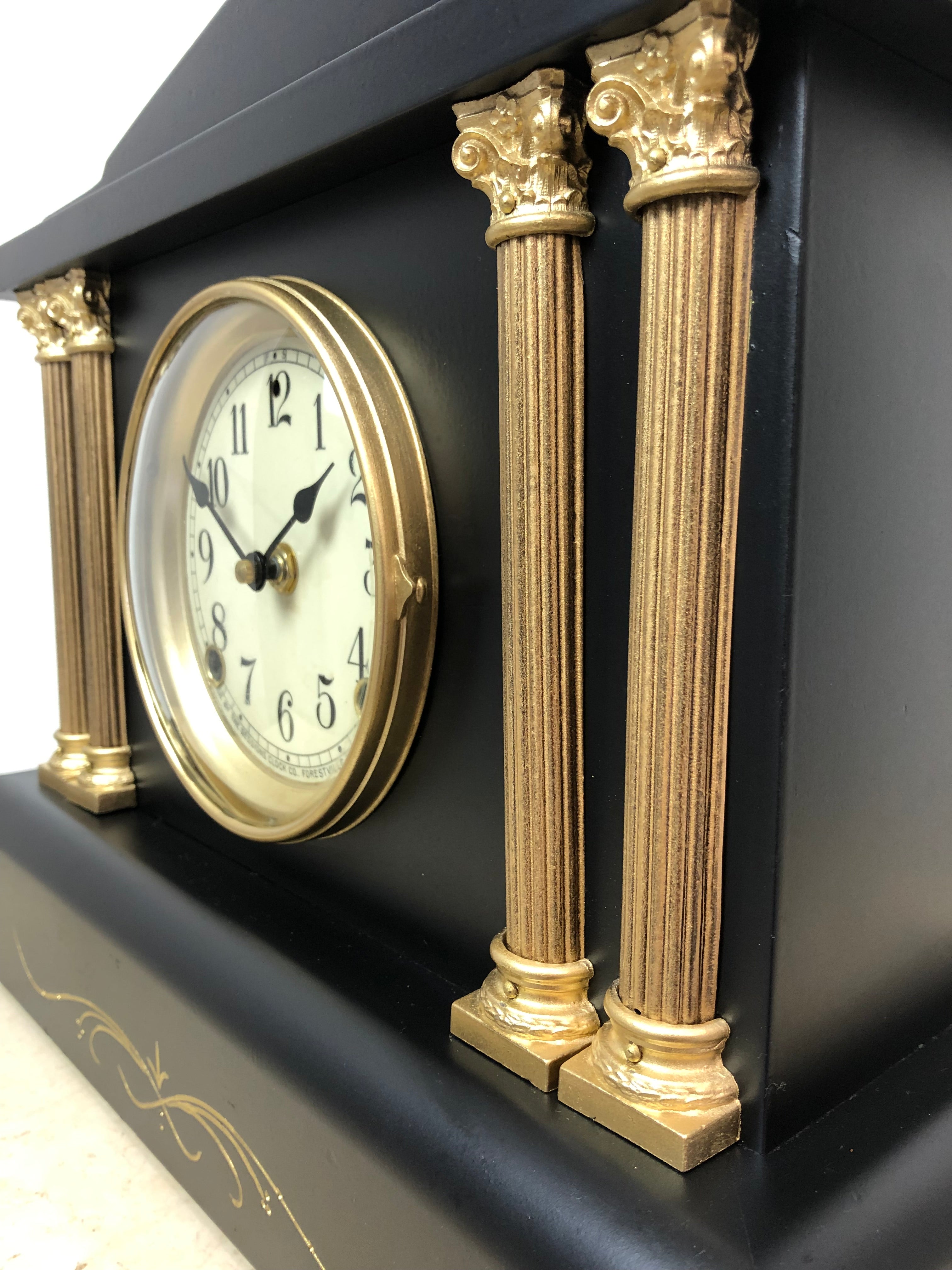 Antique Sessions Battery Mantel Clock | Adelaide Clocks