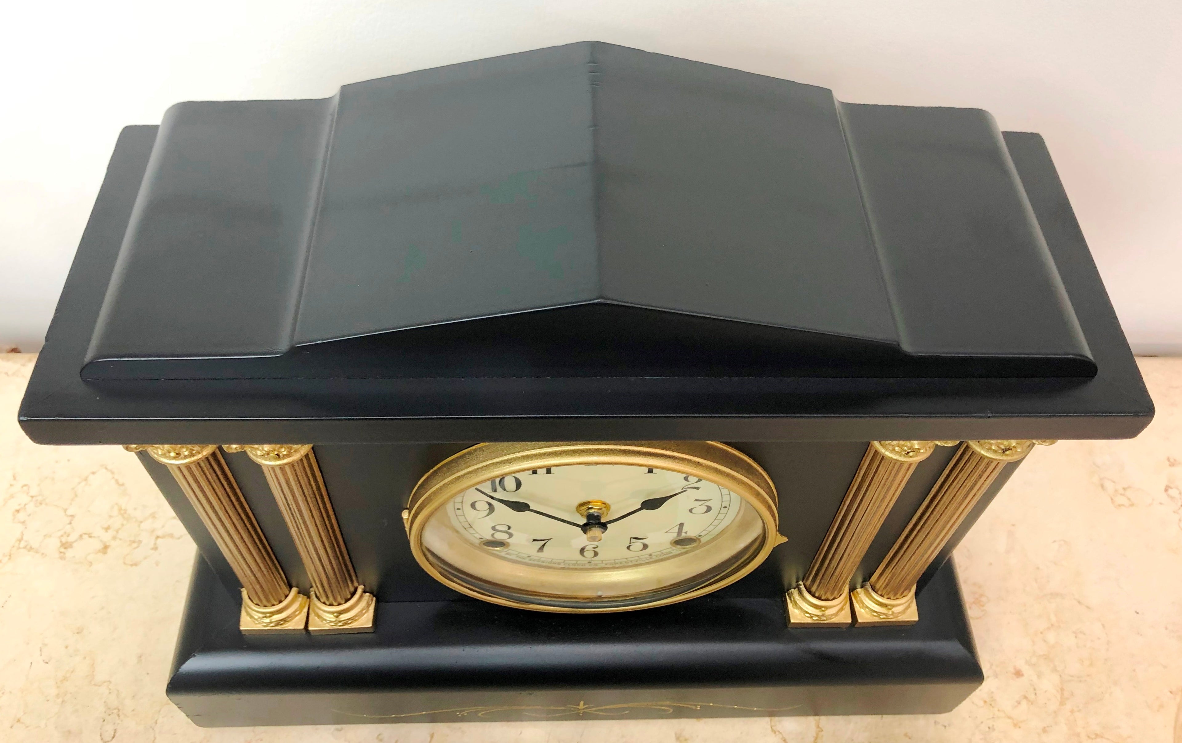 Antique Sessions Battery Mantel Clock | Adelaide Clocks