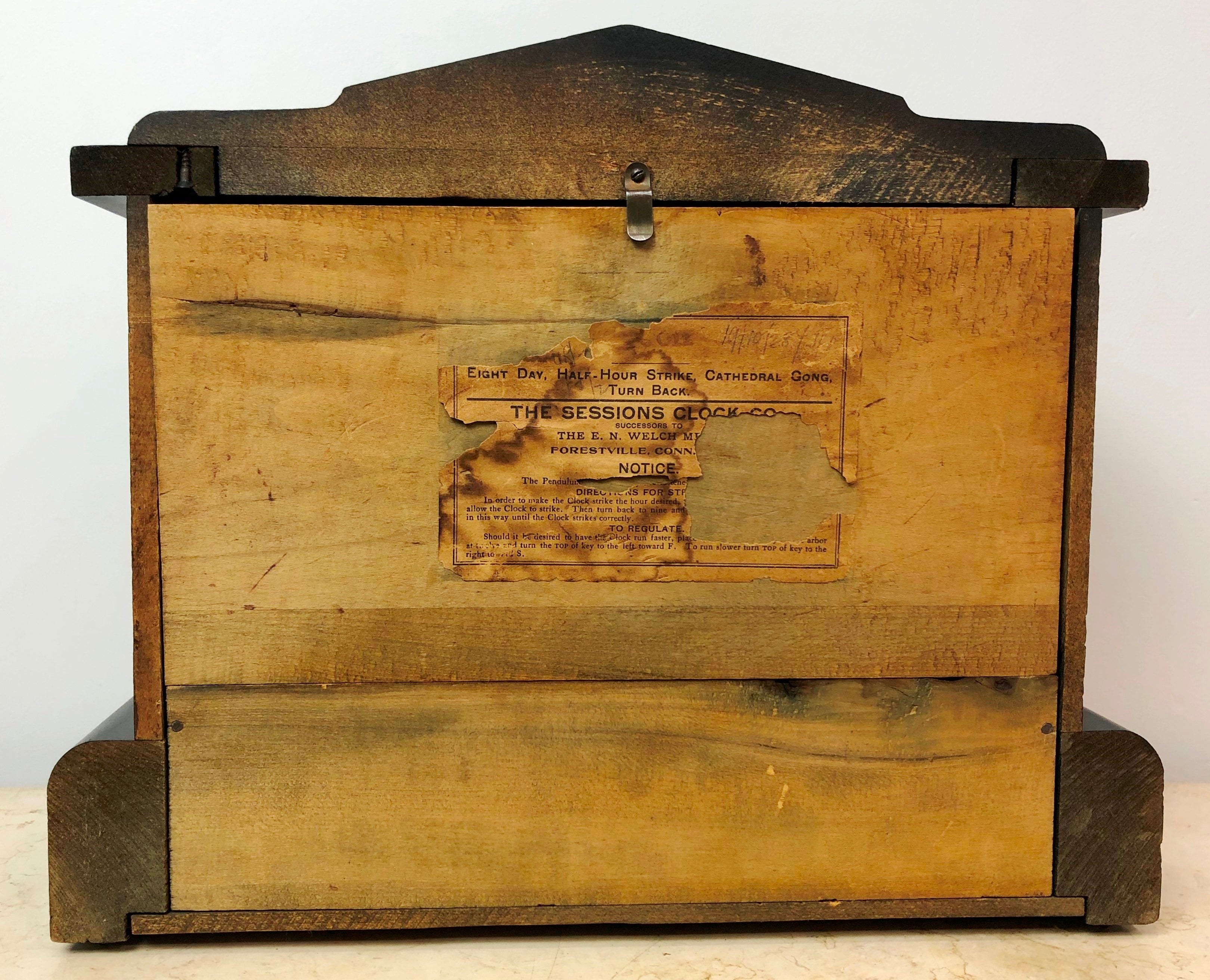 Antique Sessions Battery Mantel Clock | Adelaide Clocks
