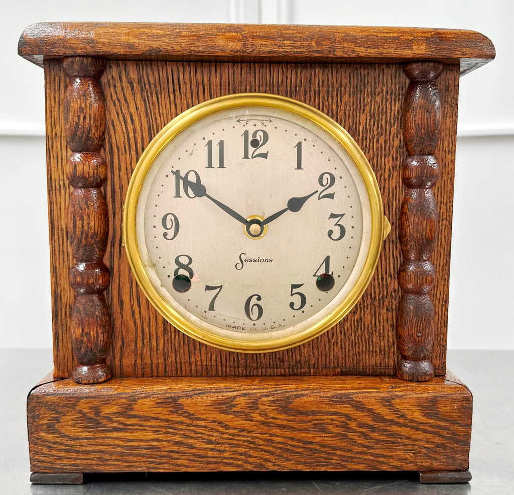 Antique Sessions Battery Mantel Clock | Adelaide Clocks