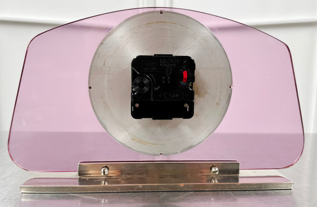 Vintage Art Deco RYTIME Battery Glass Mantel Clock | Adelaide Clocks