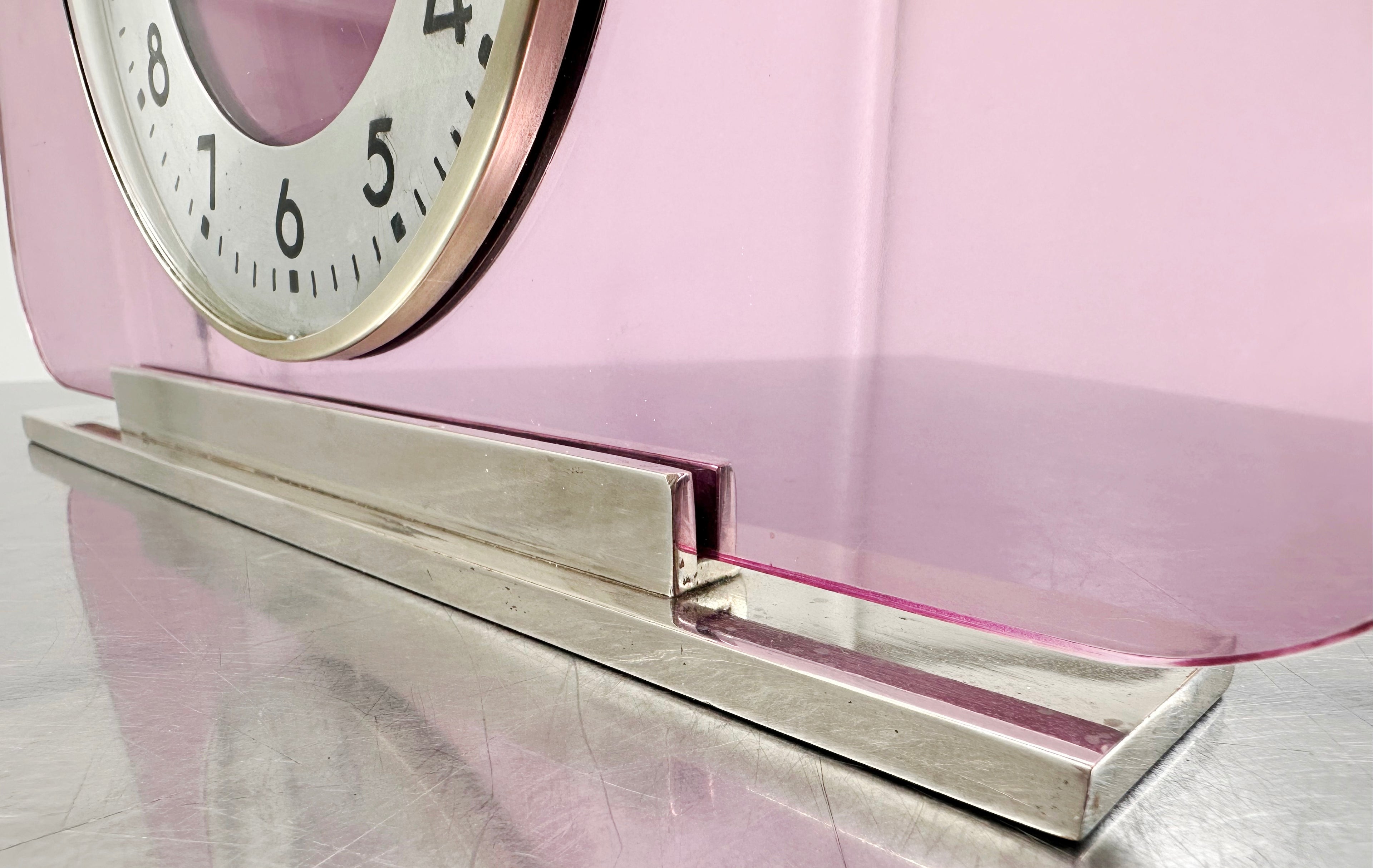 Vintage Art Deco RYTIME Battery Glass Mantel Clock | Adelaide Clocks