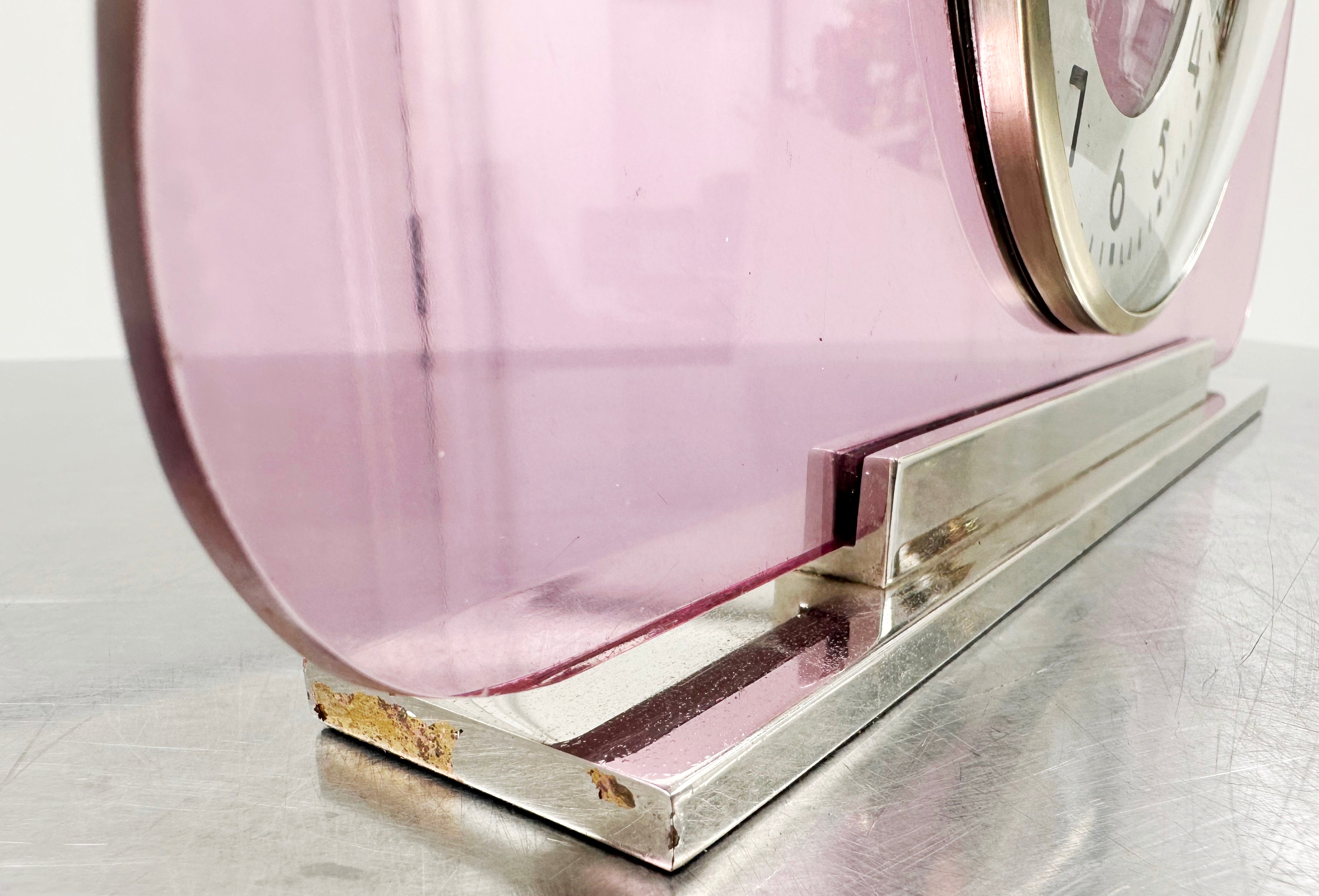 Vintage Art Deco RYTIME Battery Glass Mantel Clock | Adelaide Clocks