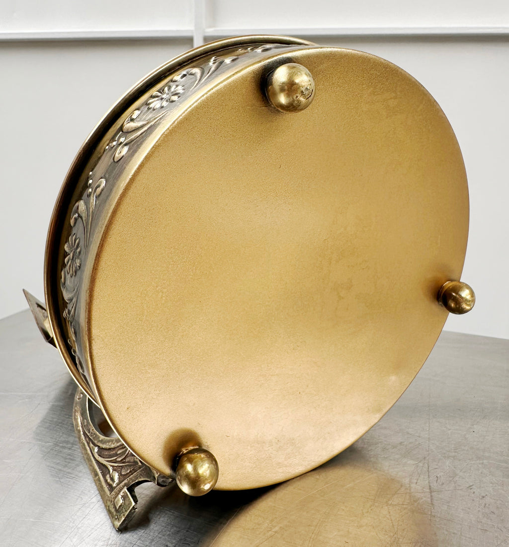 Vintage Ornate Brass & Glass Ashtray with Matchbox Holder | Adelaide Clocks