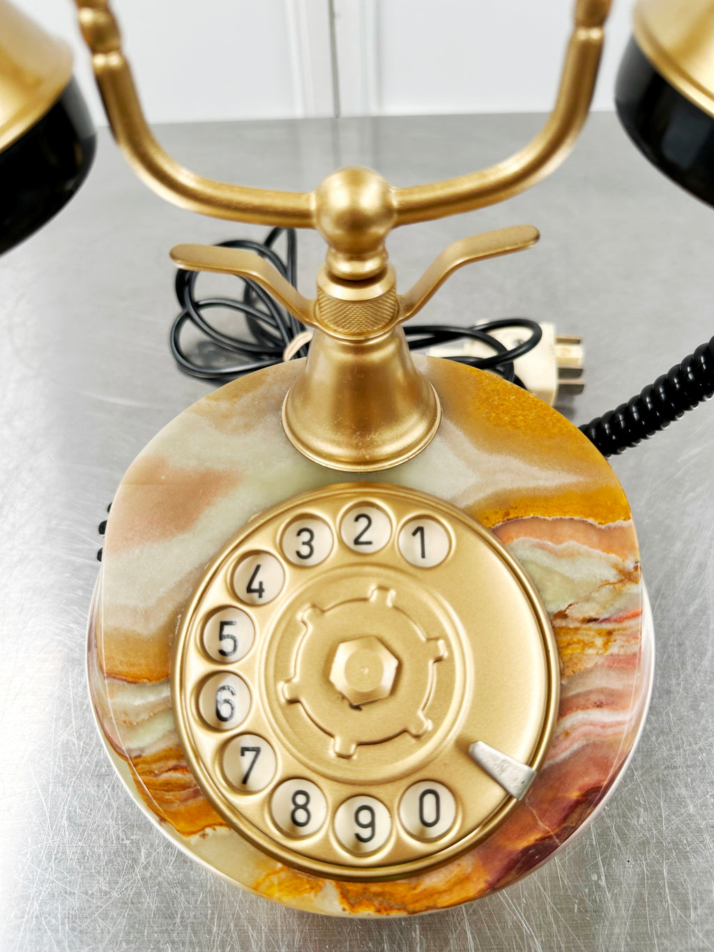 Original Vintage Rotary Marble Desk Table Phone | Adelaide Clocks
