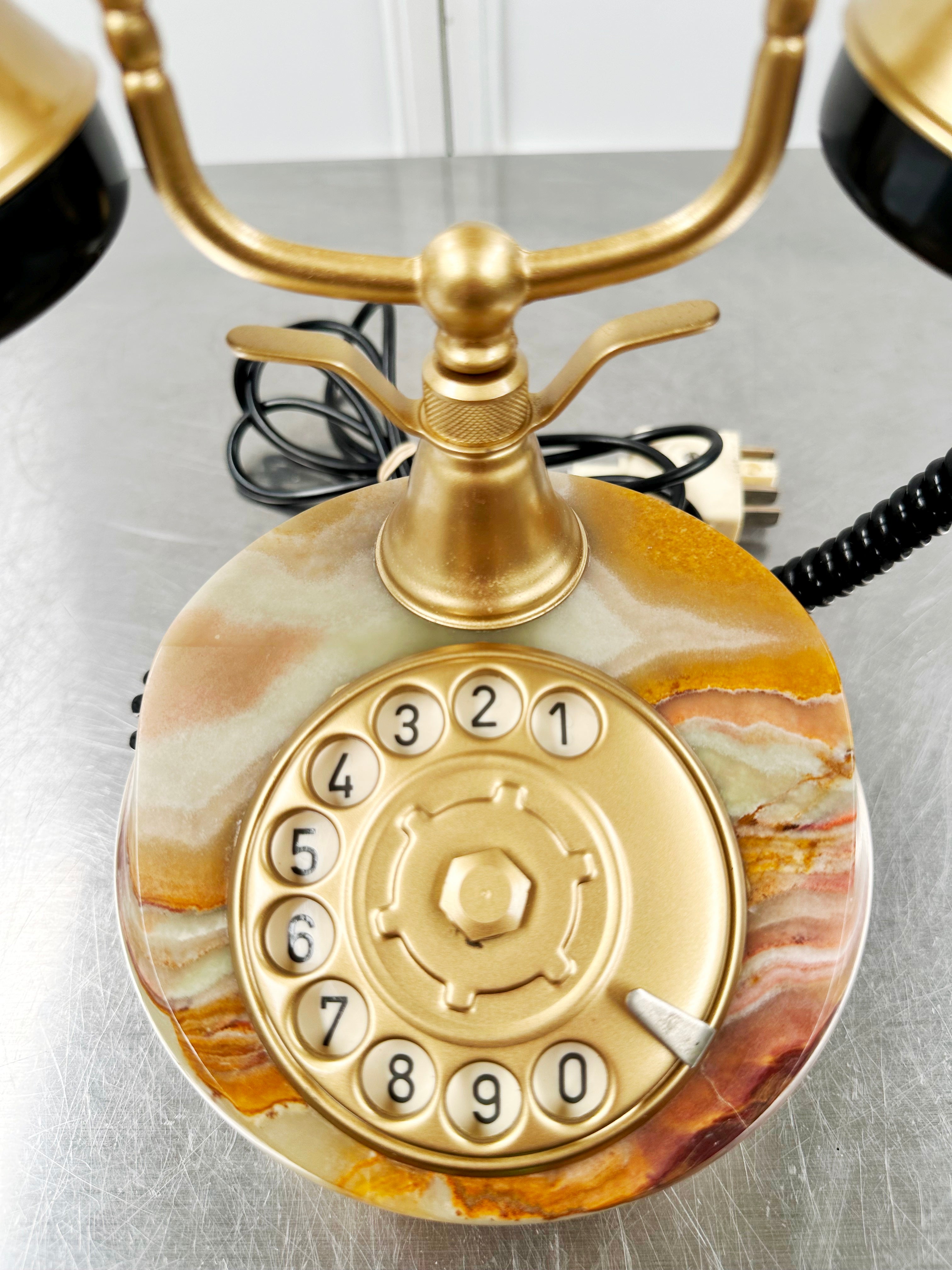 Original Vintage Rotary Marble Desk Table Phone | Adelaide Clocks