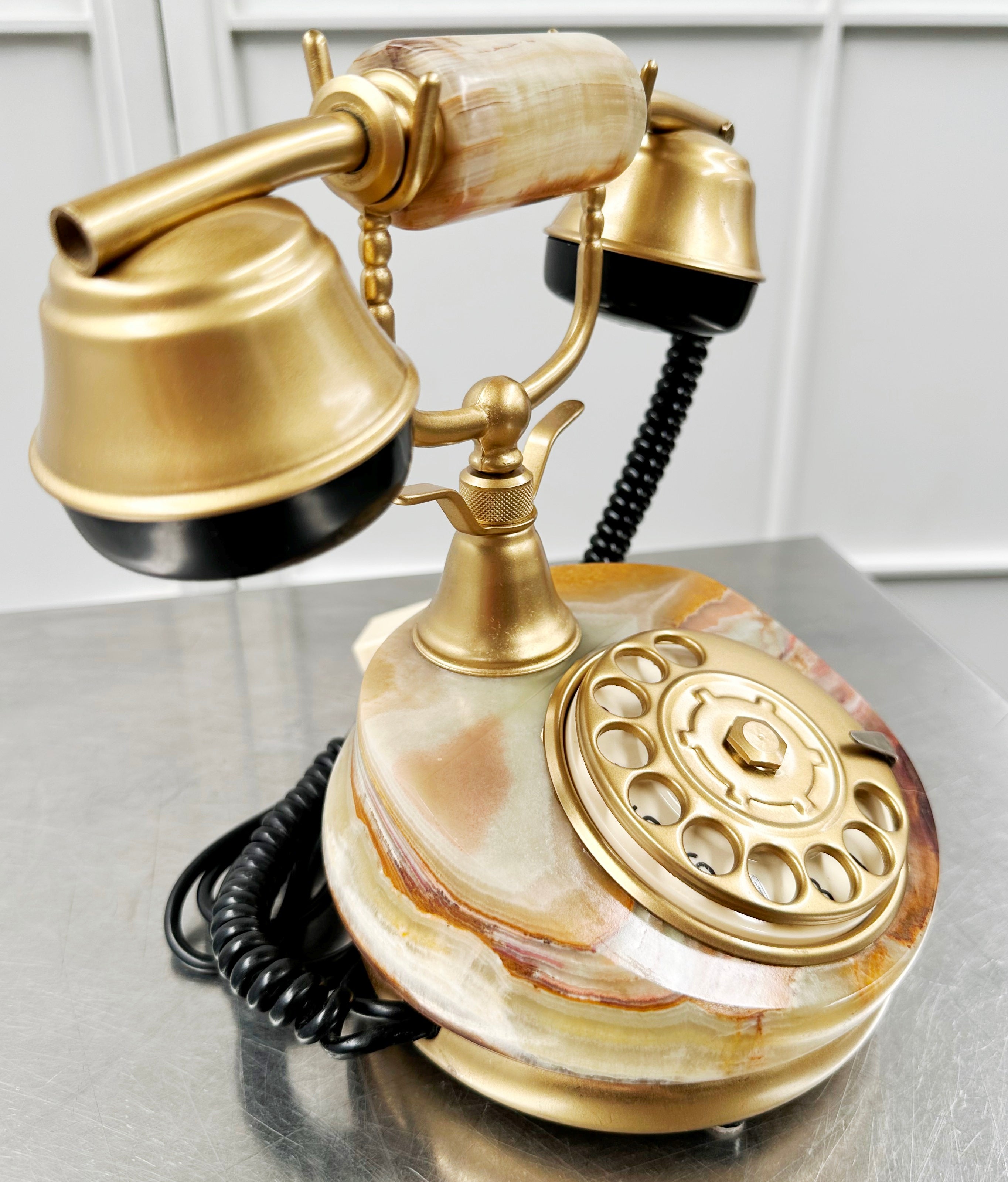 Original Vintage Rotary Marble Desk Table Phone | Adelaide Clocks