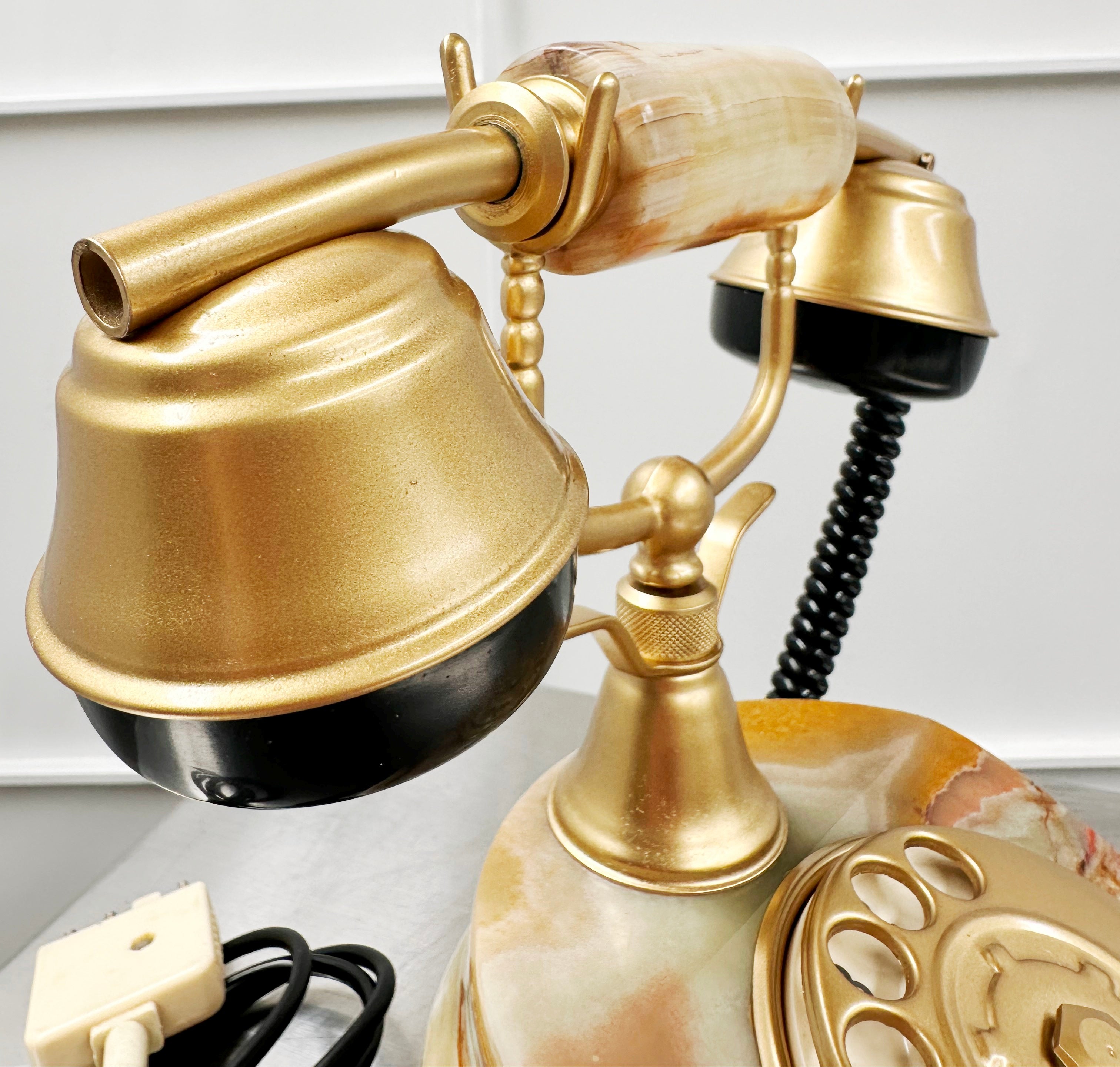 Original Vintage Rotary Marble Desk Table Phone | Adelaide Clocks