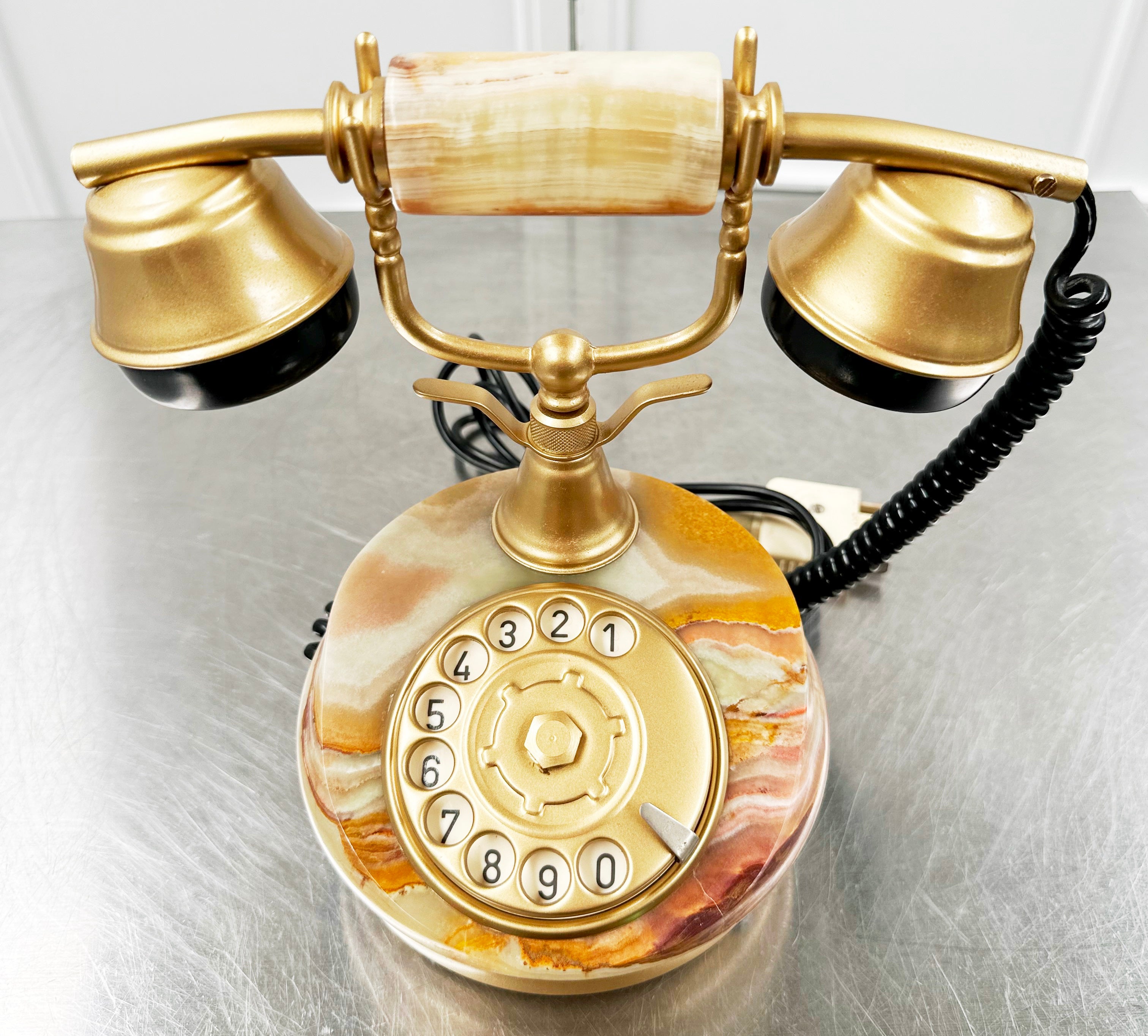 Original Vintage Rotary Marble Desk Table Phone | Adelaide Clocks