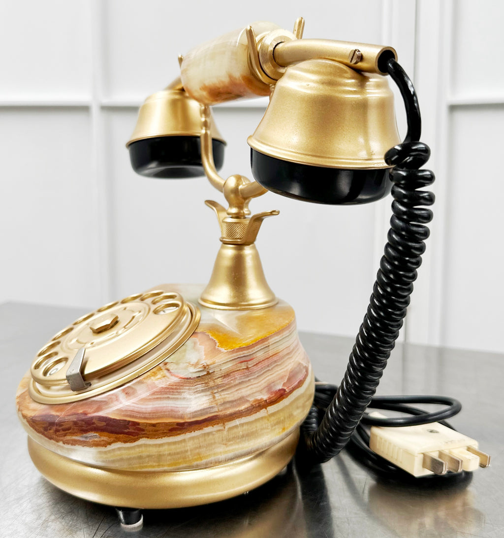 Original Vintage Rotary Marble Desk Table Phone | Adelaide Clocks