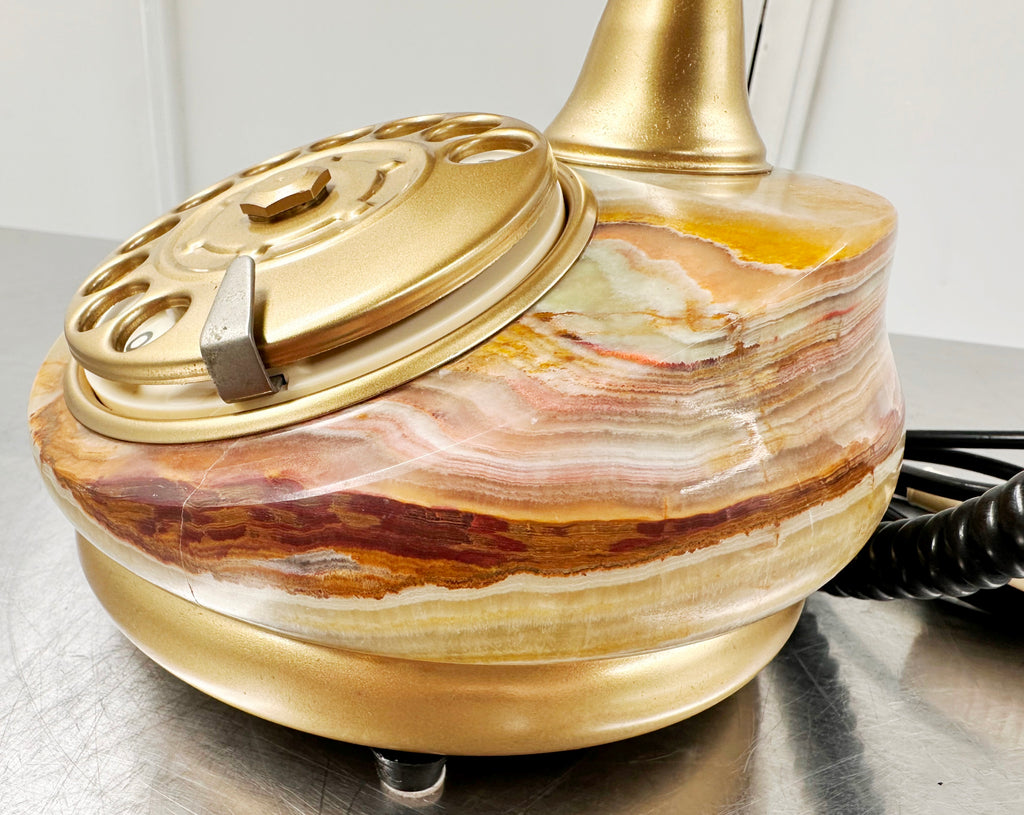 Original Vintage Rotary Marble Desk Table Phone | Adelaide Clocks