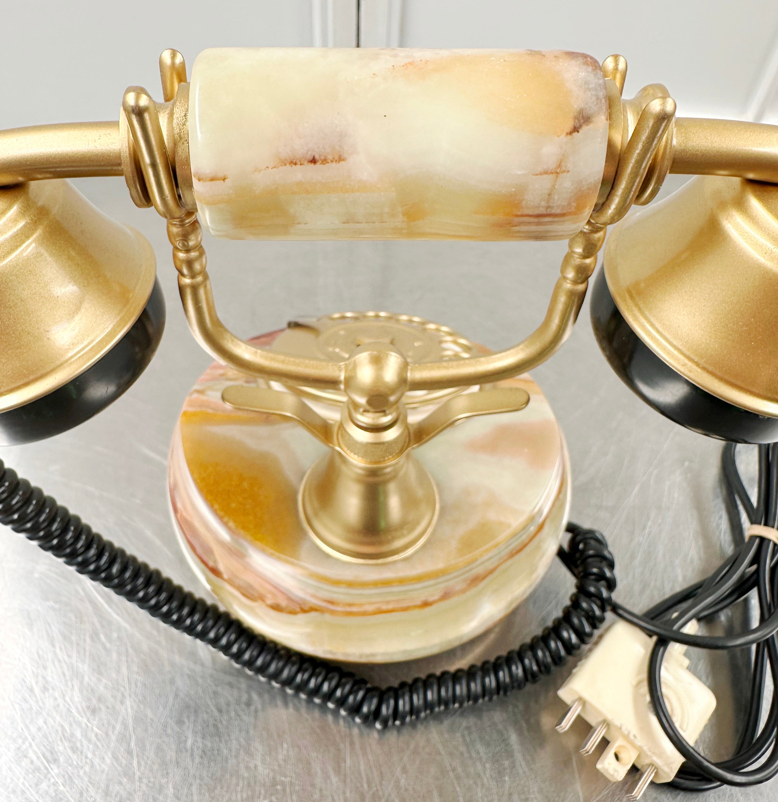 Original Vintage Rotary Marble Desk Table Phone | Adelaide Clocks