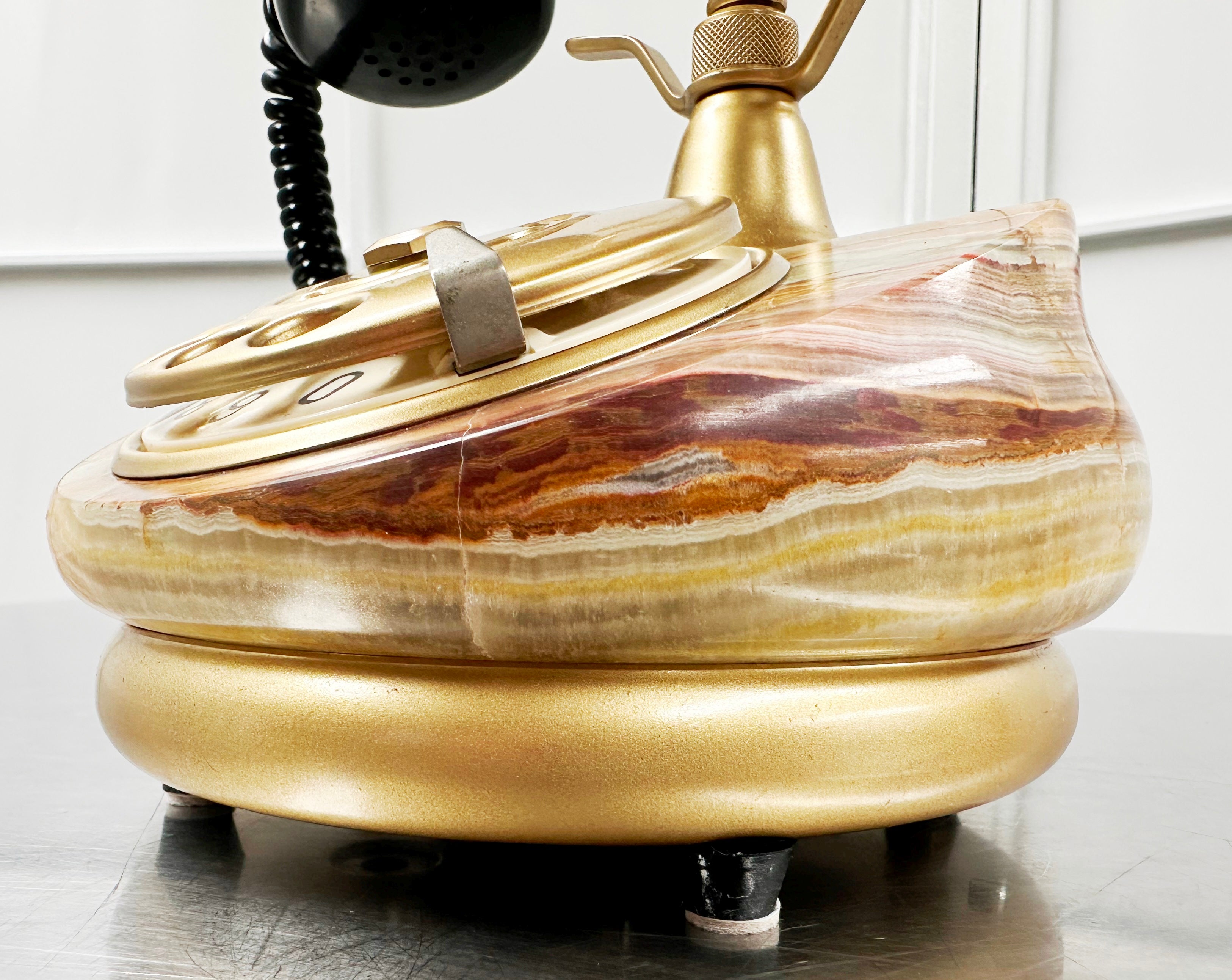 Original Vintage Rotary Marble Desk Table Phone | Adelaide Clocks