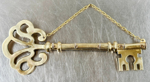 Vintage Solid Brass Wall Hanging Key Holder | Adelaide Clocks