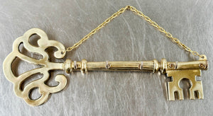 Vintage Solid Brass Wall Hanging Key Holder | Adelaide Clocks