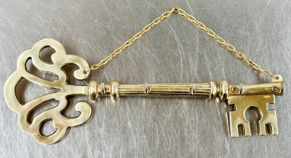 Vintage Solid Brass Wall Hanging Key Holder | Adelaide Clocks