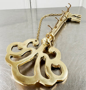 Vintage Solid Brass Wall Hanging Key Holder | Adelaide Clocks