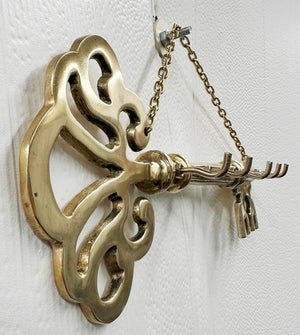 Vintage Solid Brass Wall Hanging Key Holder | Adelaide Clocks