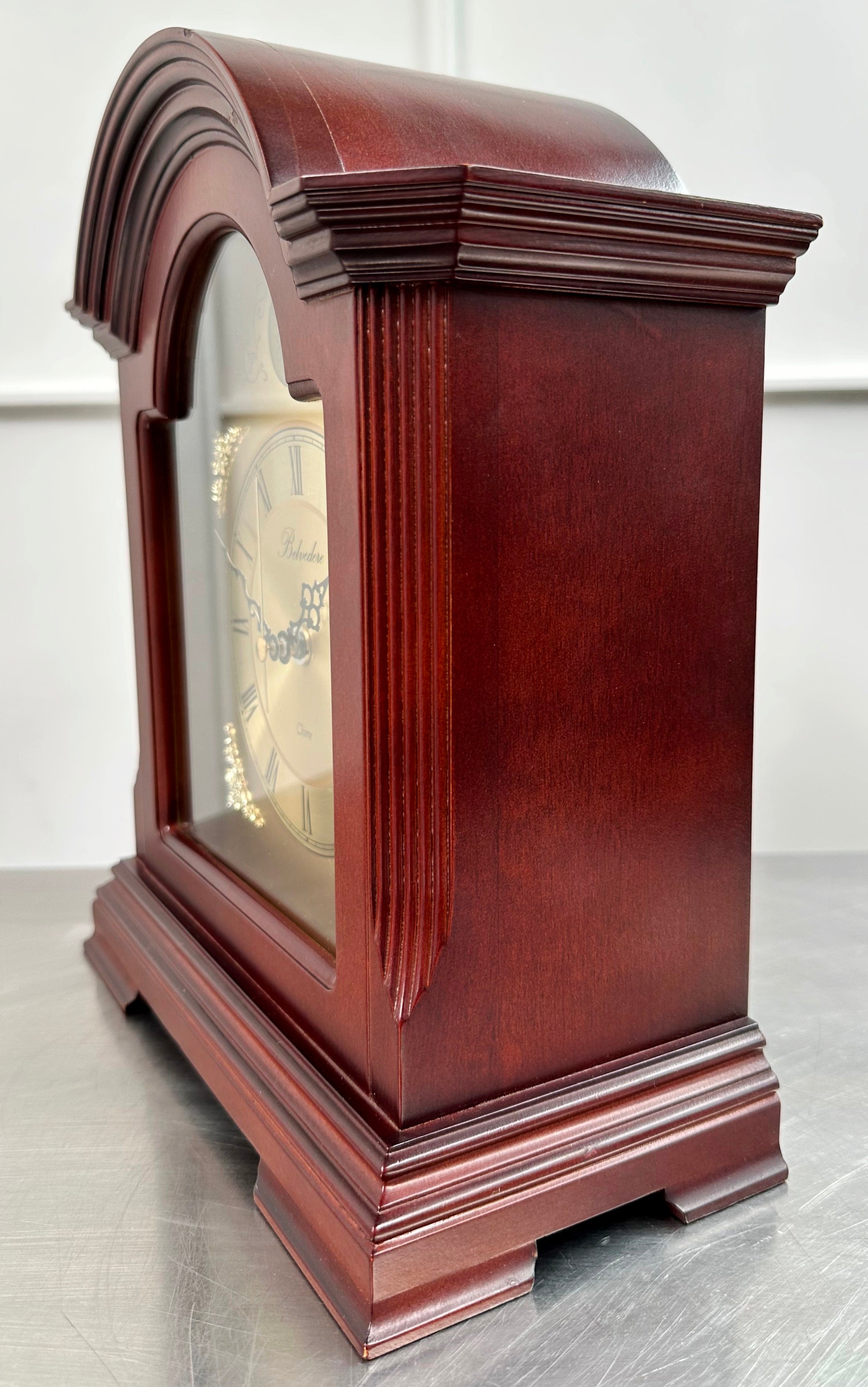 Vintage Tempus Fugit Belvedere Westminster Chime Battery Mantel Clock | Adelaide Clocks