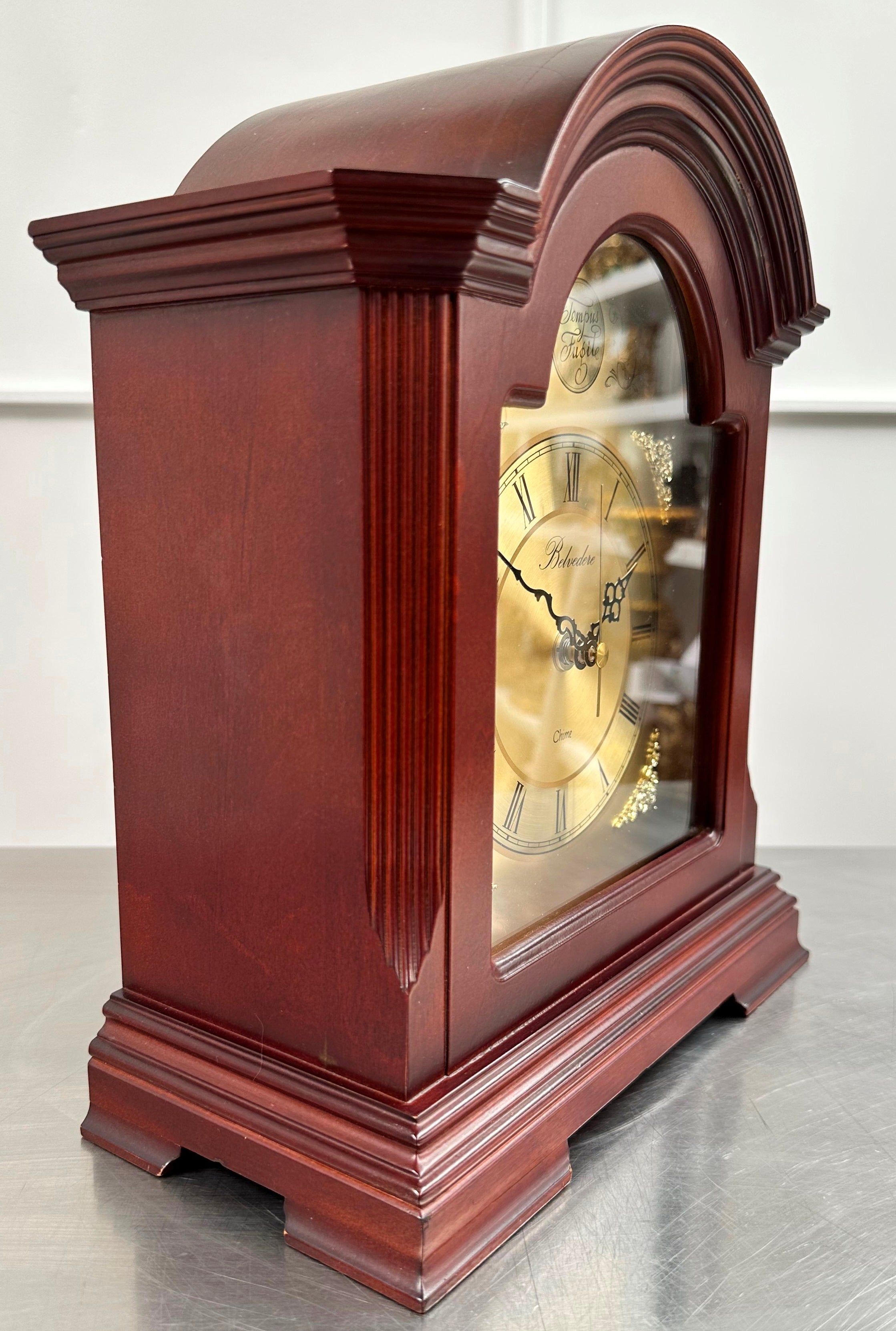 Vintage Tempus Fugit Belvedere Westminster Chime Battery Mantel Clock | Adelaide Clocks