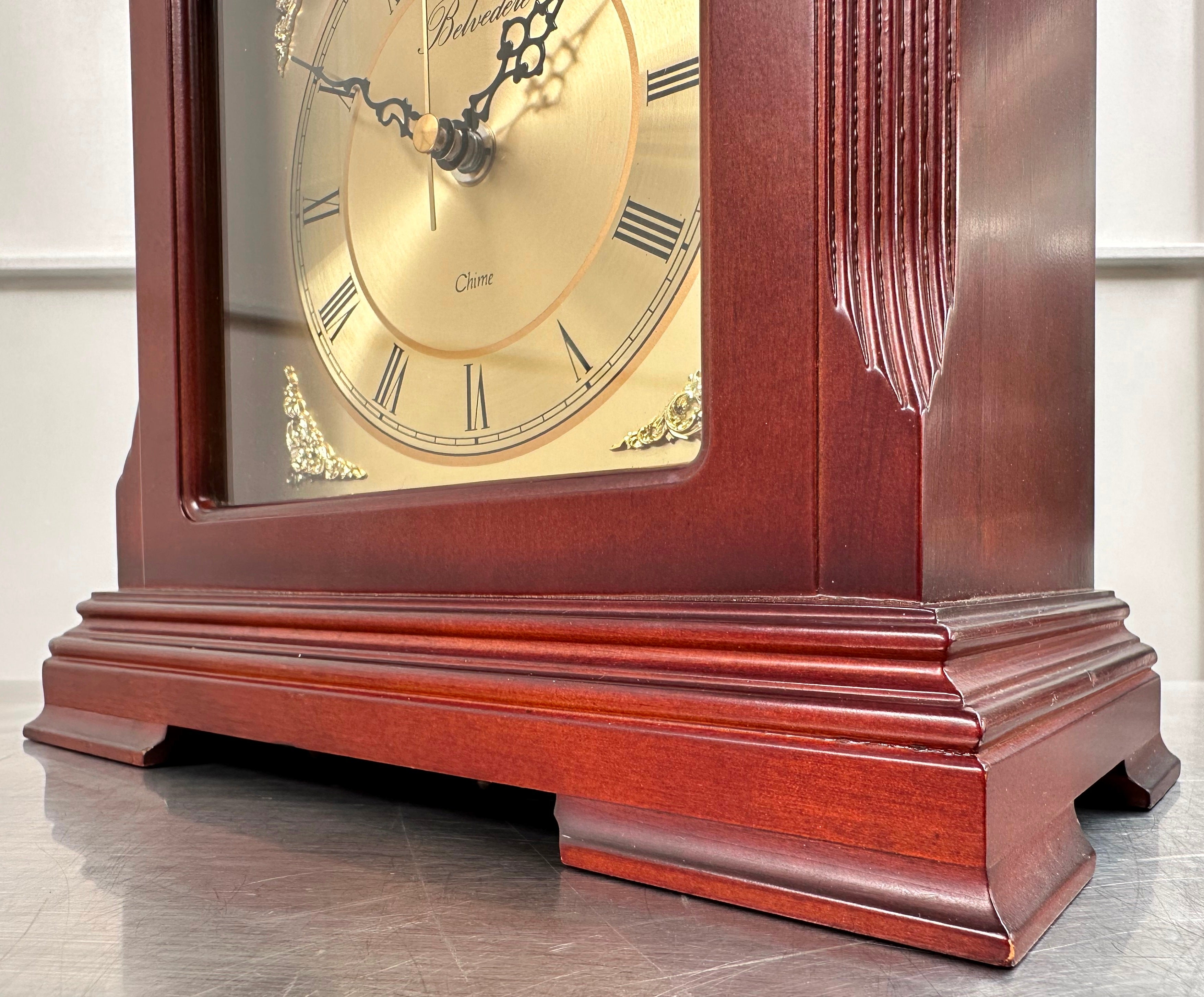 Vintage Tempus Fugit Belvedere Westminster Chime Battery Mantel Clock | Adelaide Clocks