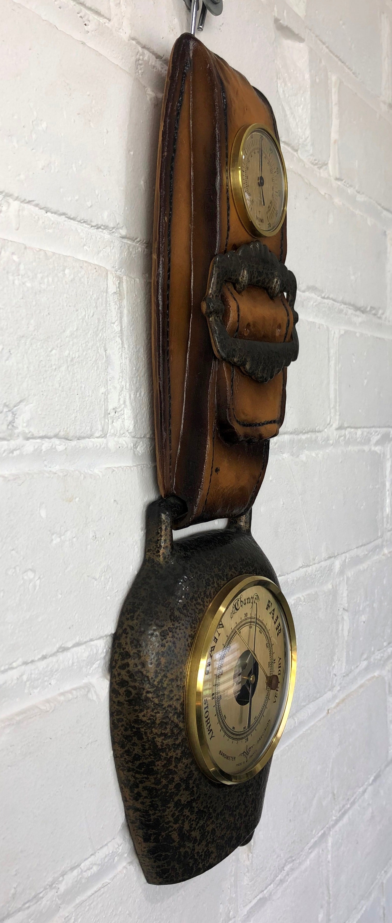 Vintage Cow Bell French Wall Barometer & Thermometer | eXibit collection