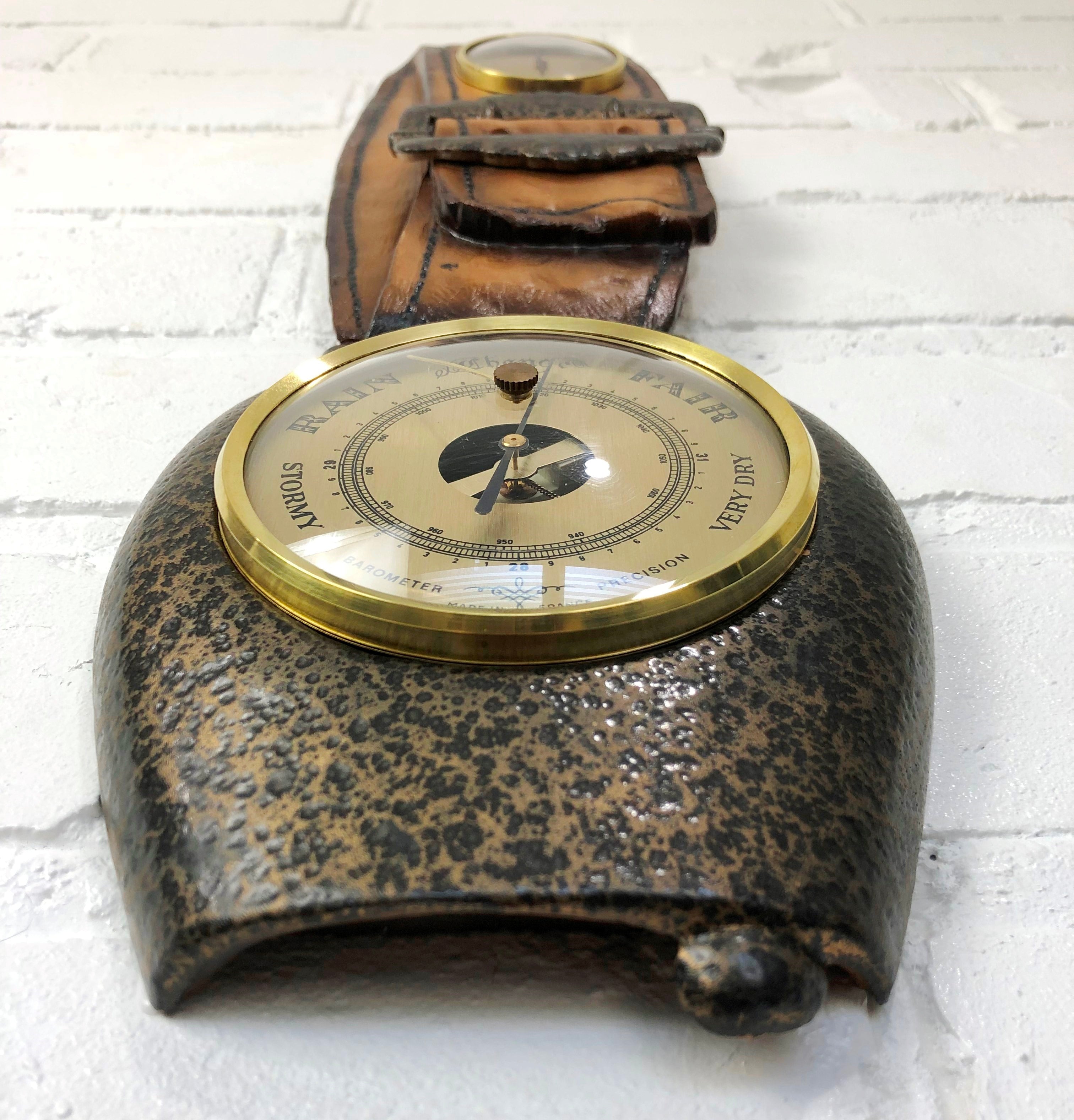 Vintage Cow Bell French Wall Barometer & Thermometer | eXibit collection