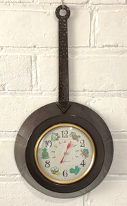Vintage Kitchen Frying Pan Wall Thermometer | Adelaide Clocks