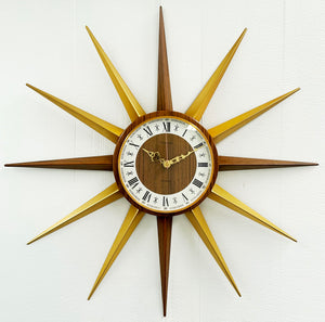 Vintage Starburst CHRONOS Electronic Quartz German Wall Clock | Adelaide Clocks