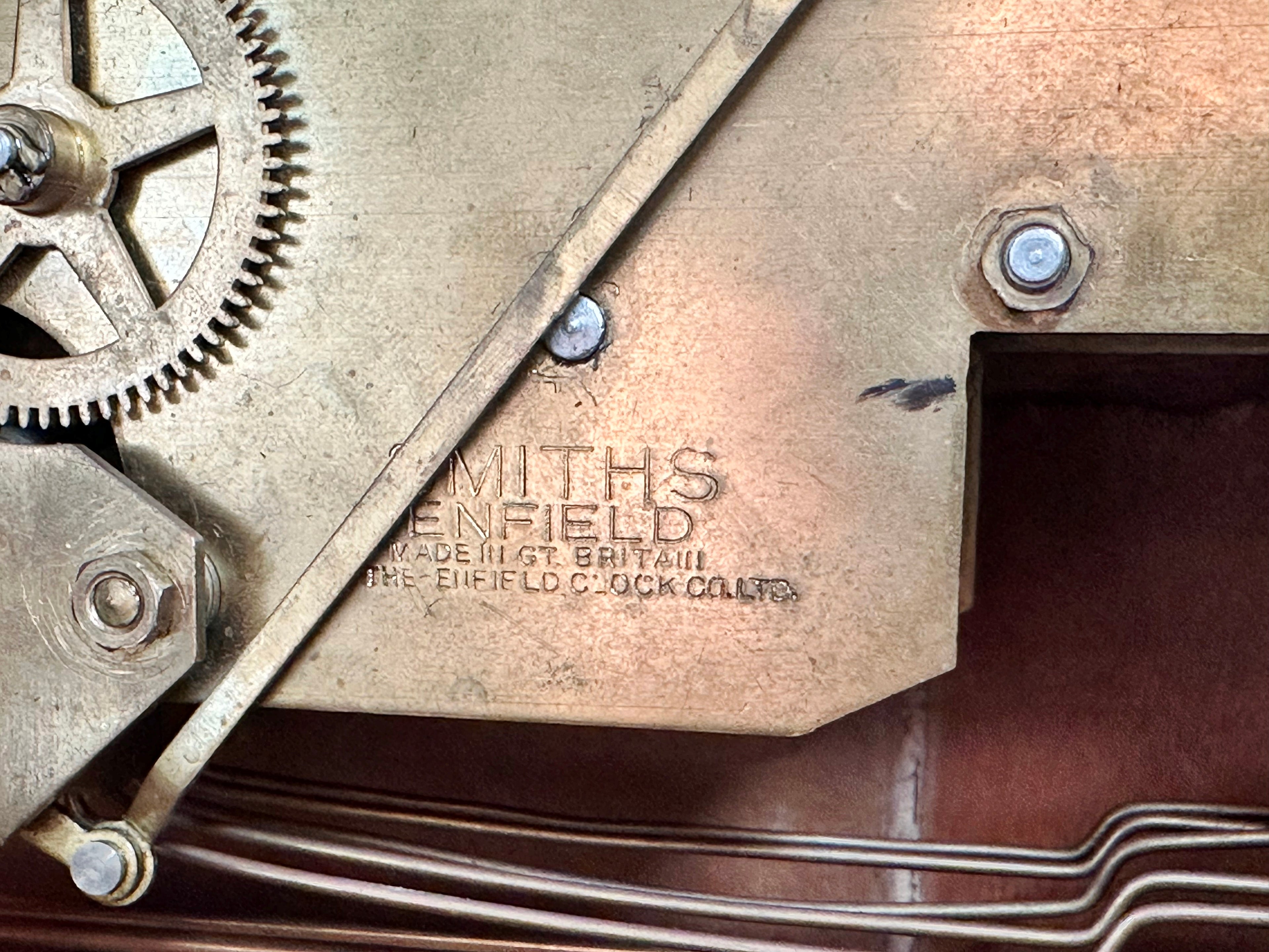 Vintage Smiths Enfield Westminster Chime Art Deco Mantel Clock | Adelaide Clocks