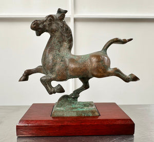 Vintage Chinese Bronze Flying Horse | Adelaide Clocks