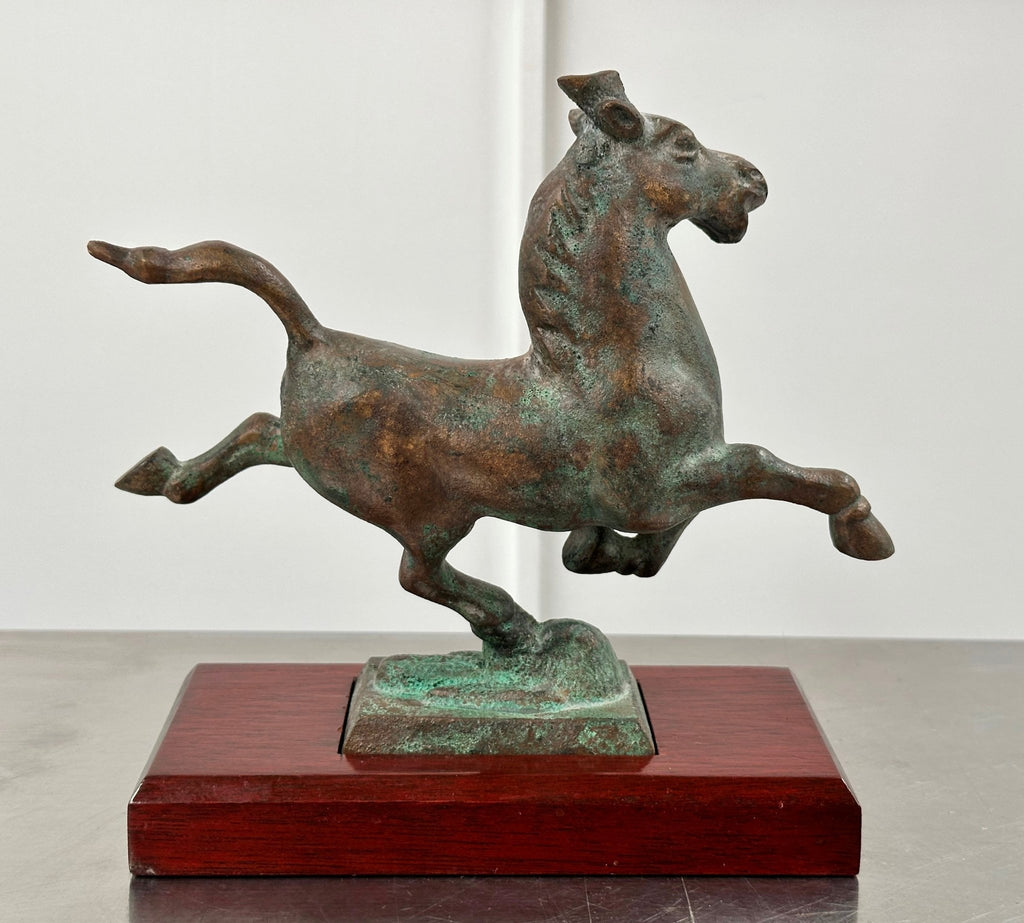 Vintage Chinese Bronze Flying Horse | Adelaide Clocks